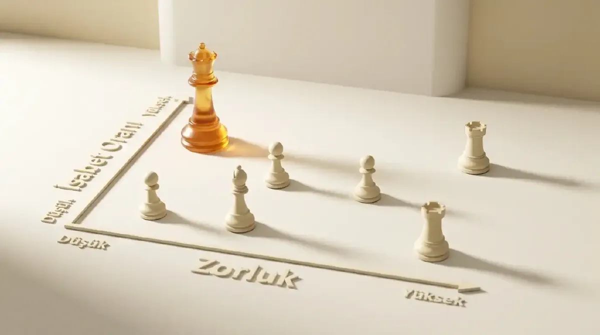 Zorluk ve isabet oranına göre yerleştirilmiş yedi yol